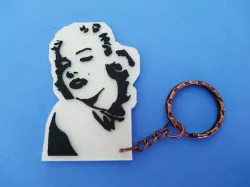 keychain Marilyn Monroe stencil