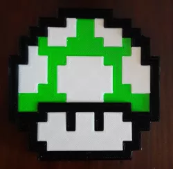 Mario 8-bit 1 up mushroom