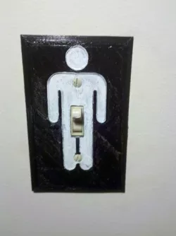 Men on off light switch cover