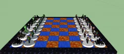 minecraft chess good vs. evil