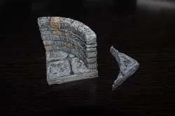OpenForge Stone Dungeon Curved Wall