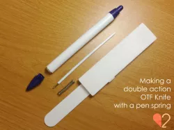 Pen spring double action OTF knife