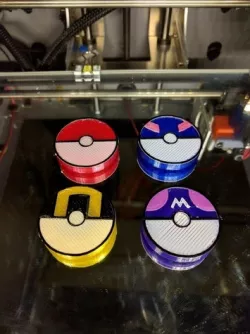 Poke Ball, Great Ball, Ultra Ball, and Master Ball Magnets (Poke
