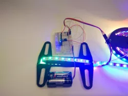 Programmable bike wheel led strip