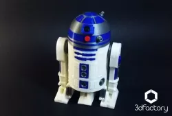 R2D2 3d Printed - Star Wars - 3dFactory Brasil