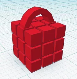 Rubix Cube Keychain Dangler