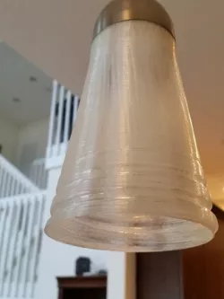 Shade for mini-pendant light - corkscrew design