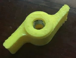 Snowblower Adjustment Knob with Metal Nut Inserted During Print