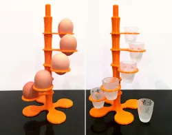 Spiral egg/shot-glass stand