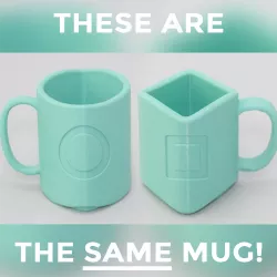 Squircle Mug // Ambiguous Cylinder Illusion