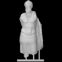 Statue of a man wearing a corselet