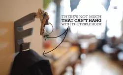 Triple Hook with Key Holder