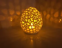 Voronoi LED Egg tealight shade