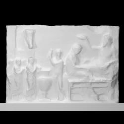 Votive relief showing a "funerary banquet"
