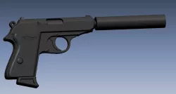 WALTHER PPK Silencer & FULL MODEL