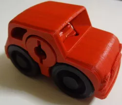 2 colors - Fiat Rubber band Powered car