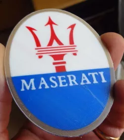 4 colors Maserati logo