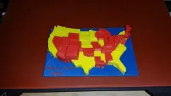 48 States Drug Overdose per 100K 2014 (3 colors)