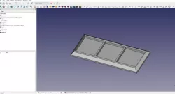 5 x 35 x 85mm Base for (3) 25mm Square Based Minis