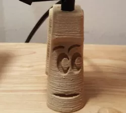 Articulating Arm Lamp Clamp w/ SeeMeCNC Moai Statue