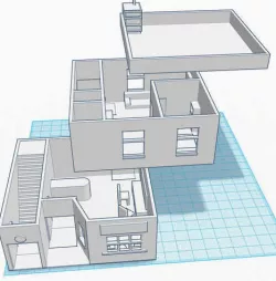 Barber shop with stair - Wargame scenery 1:72