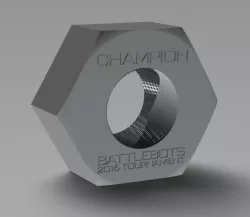 Battlebots Trophy Giant Nut 2016