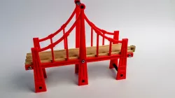 Bridge construction for wooden rails (IKEA)