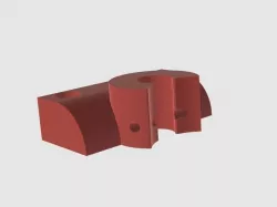Extruder filament path guide/restrictor for flsun kossel mini