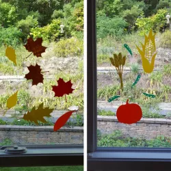 Fall Harvest Fun Window Decals
