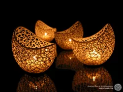 Filigree double wall tealight holder