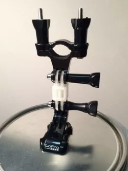 GoPro straight mount extender (double two prong / double male)
