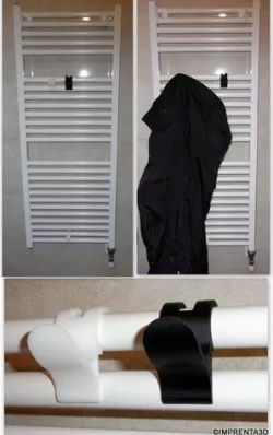 Hanger for heated towel rack