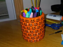 Jack-o-Lantern Pencil Holder