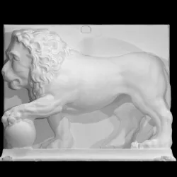 Lion afstobning Fredensborg castle garden