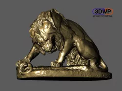 Lion Crushing a Serpent