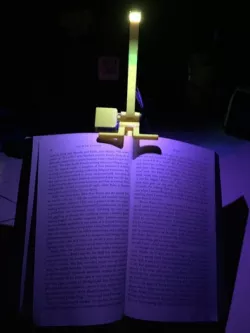 NightBook Holder with LED and Servo