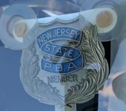 Police Shield Windshield Suction Cup Mount