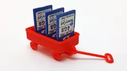 Red Wagon and possible SD card holder