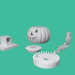 Spinning pumpkin