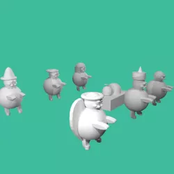 Tinker cad Christmas manger scene snowmen