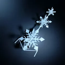 Tinkercad Christmas - Snowflake Tree with Stand