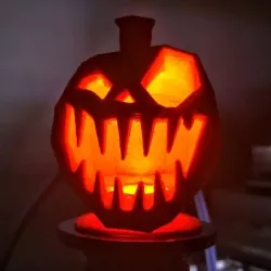 Torch display pillar for bigger little pumpkins
