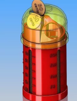 US dollars automatic coin sorting piggy bank