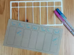 weekly calendar stencil