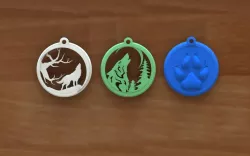 Wolf keychain