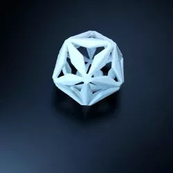XmasLow poly 3D snowflake.