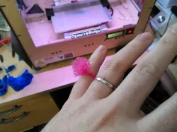 3D printed pompom ring