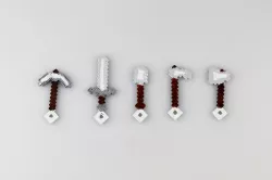 5x Minecraft keyring tools