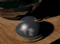 Barn house snowglobe