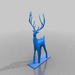 Christmas Deer on a Platform